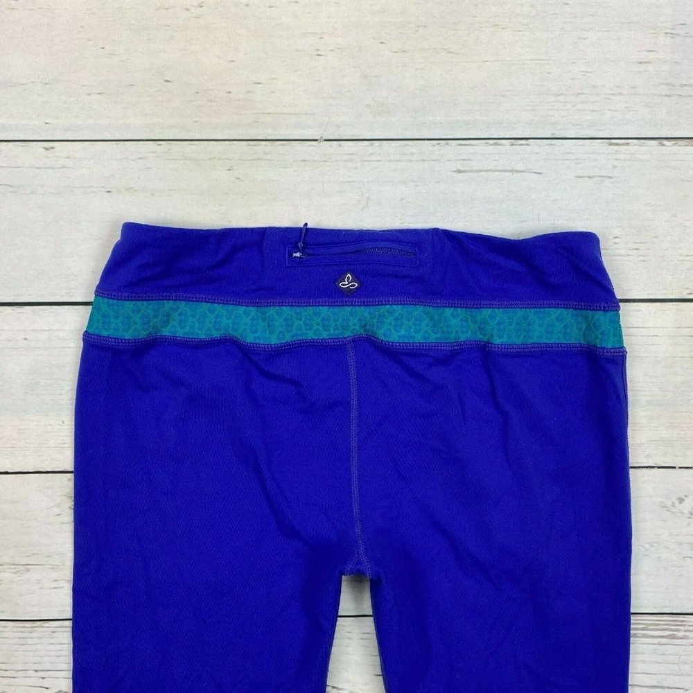 Prana Clover Capri Pants Sz Medium Sail Blue Skinny Crop Stretch Legging W4CLOV1 - Picture 8 of 9